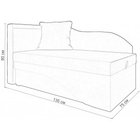 Диван-кушетка Женева-Софт левый