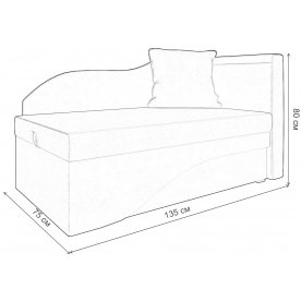 Диван-кушетка Женева-Софт правый