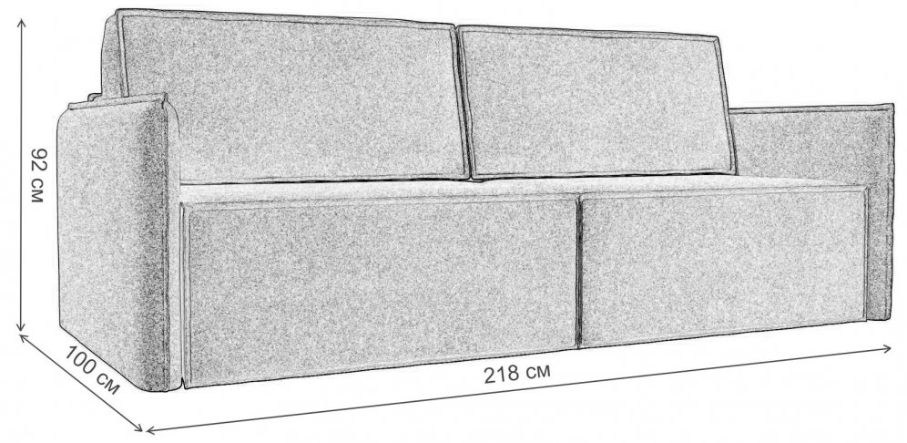 Диван Либерти черный микровельвет