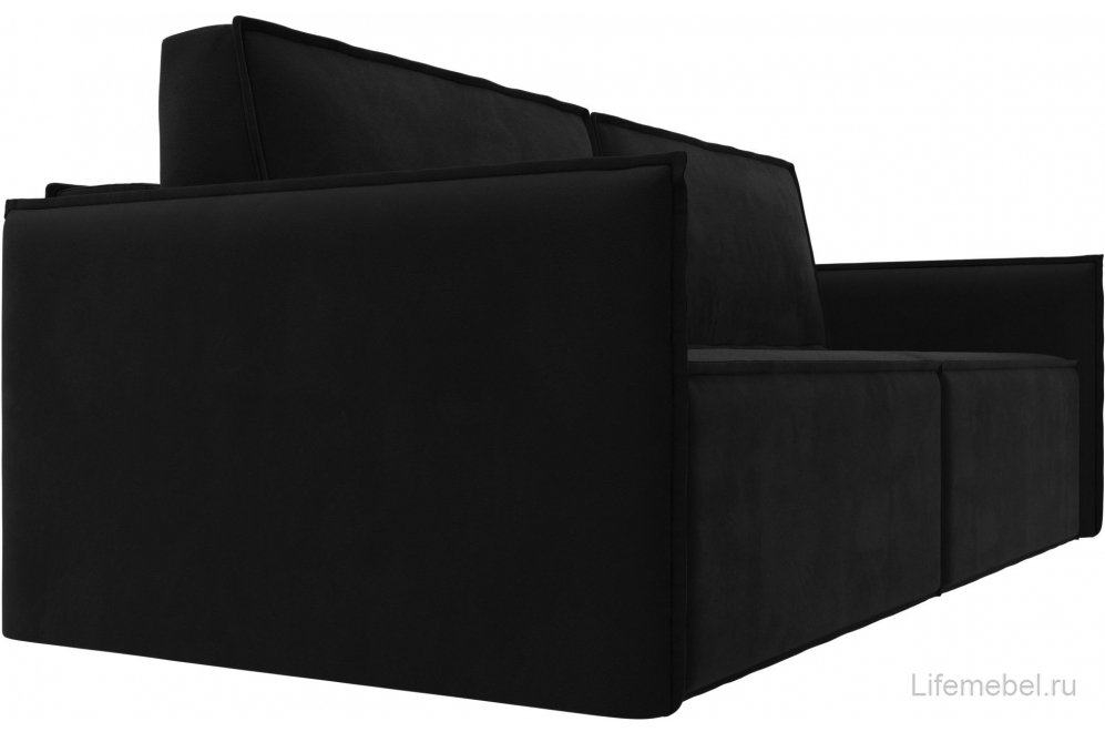 Диван Либерти черный микровельвет