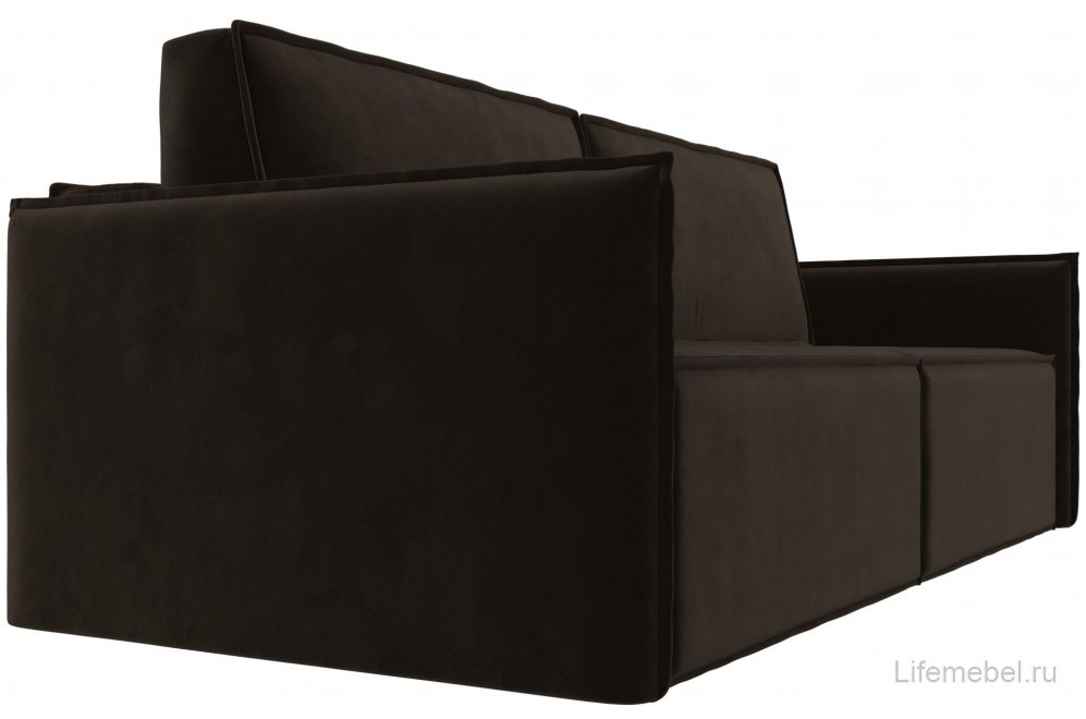 Диван Урбан-Люкс коричневый микровельвет