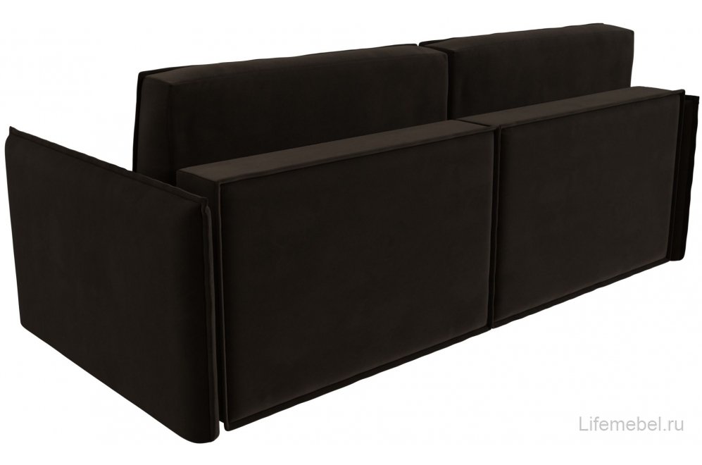 Диван Урбан-Люкс коричневый микровельвет