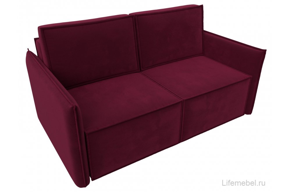 Диван Урбан-Люкс микровельвет бордовый