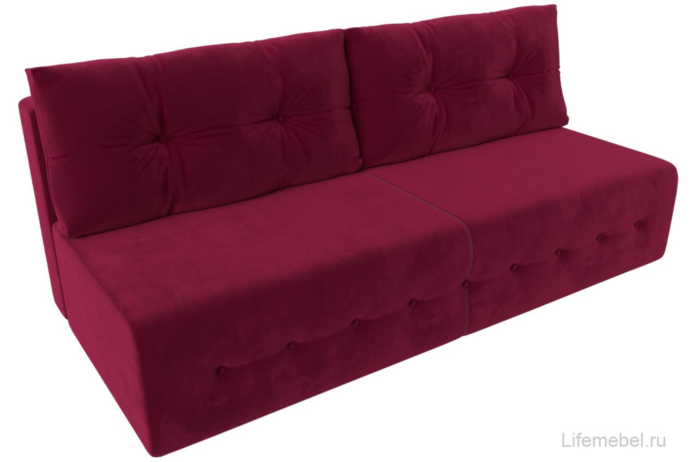 Диван Рената бордовый микровельвет