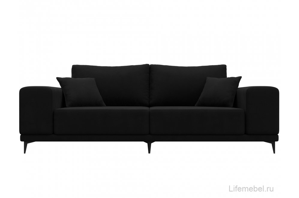 Диван Нова микровельвет черный