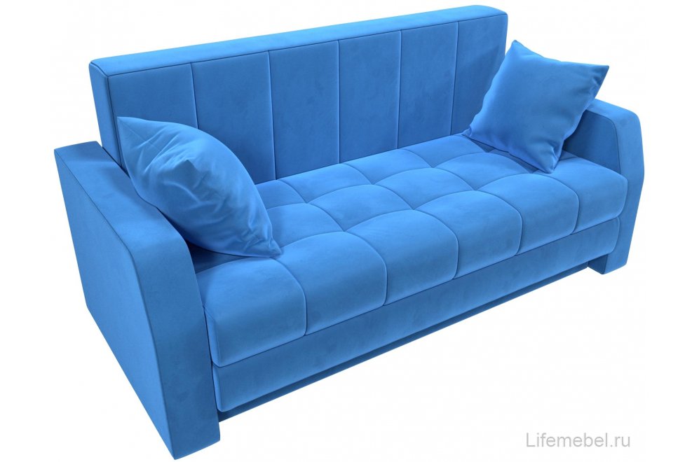 Диван Дельта-Арт велюр голубой