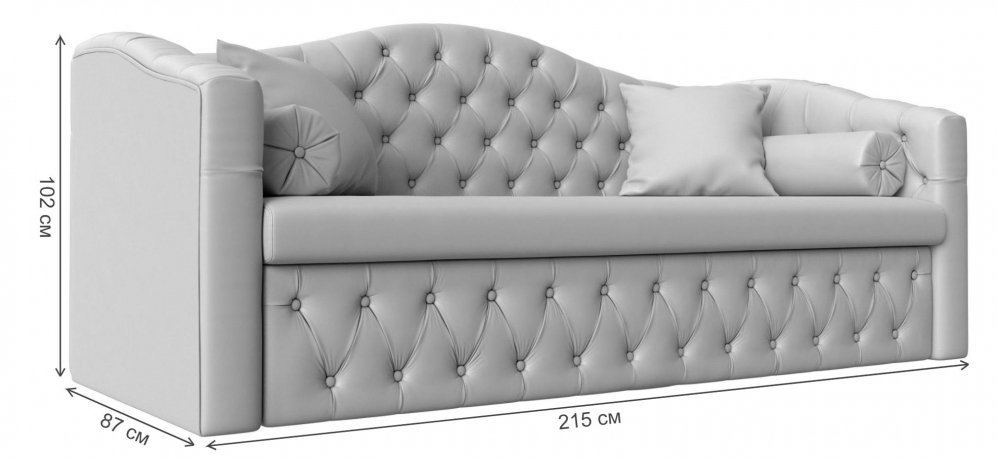 Диван Соната-Софт бежевая экокожа