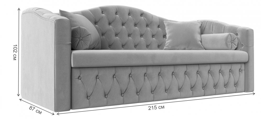 Диван Соната-Софт бежевый микровельвет