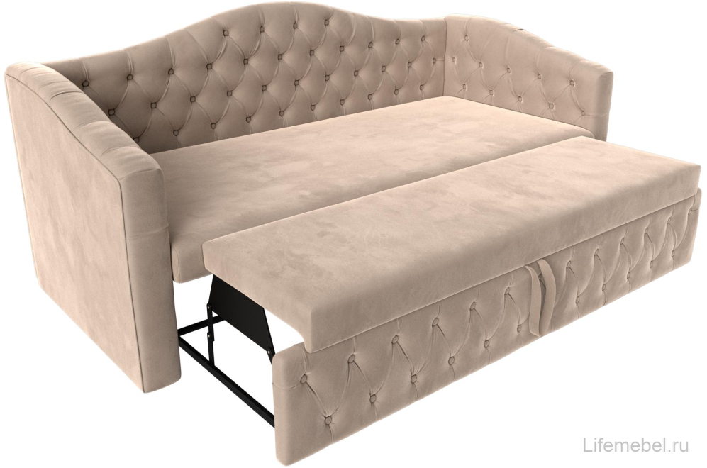 Диван Мечта бежевый велюр