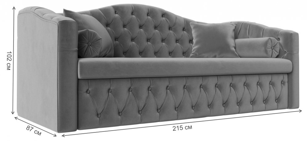 Диван Соната-Софт бирюзовый велюр