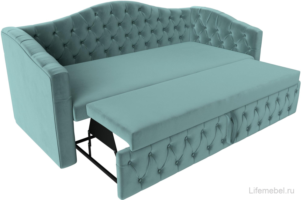 Диван Соната-Софт бирюзовый велюр