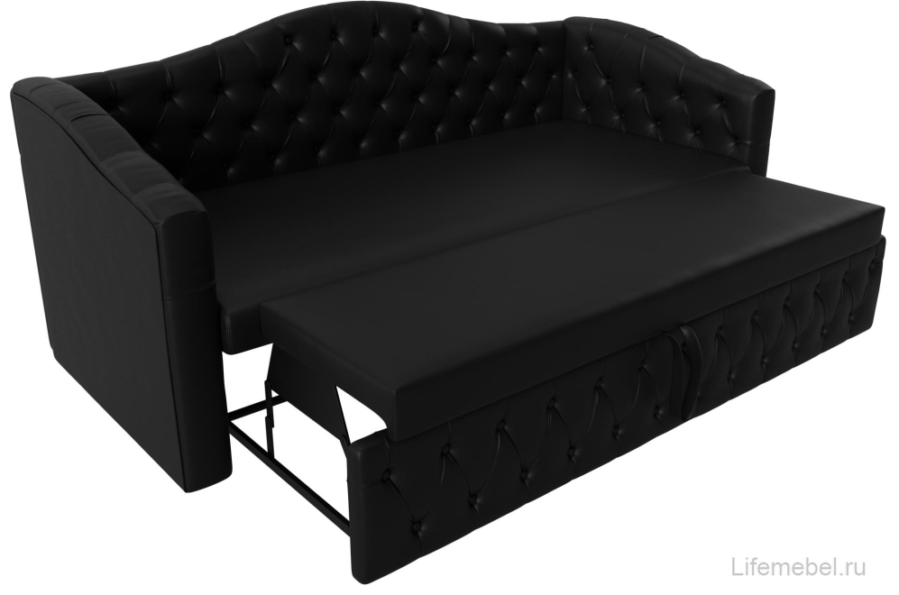 Диван Мечта черная экокожа