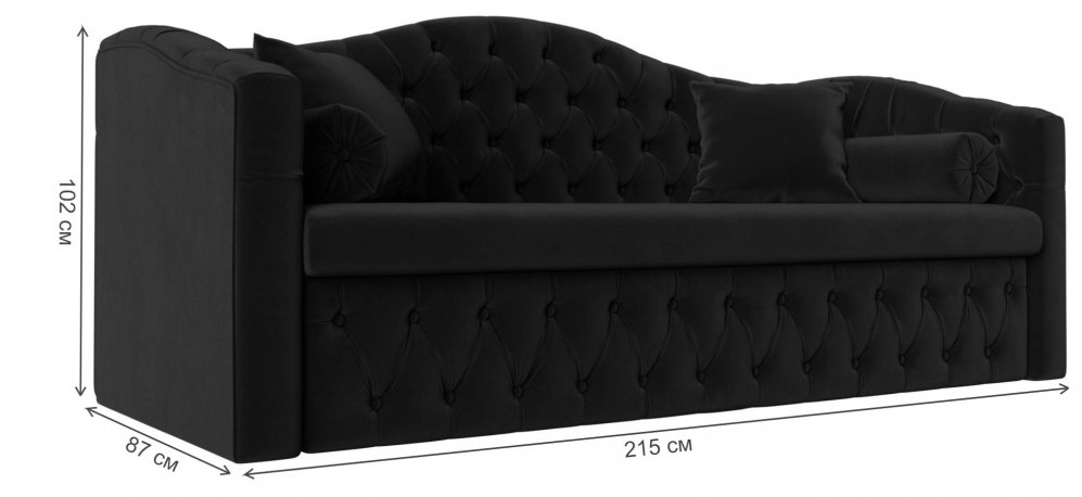 Диван Соната-Софт коричневый микровельвет