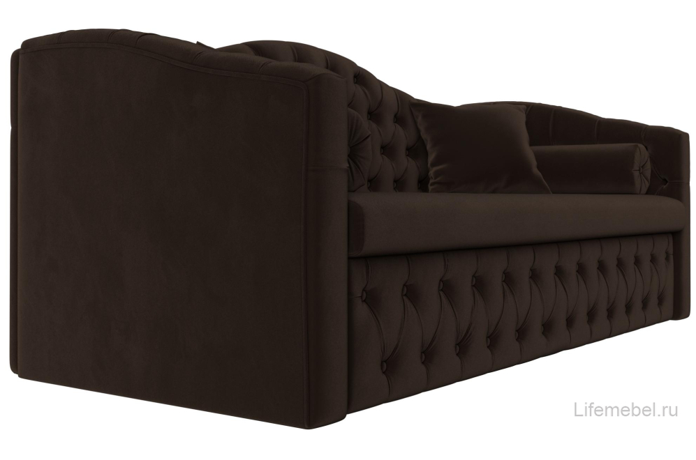 Диван Соната-Софт коричневый микровельвет