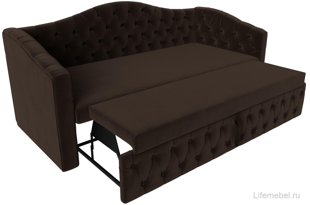 Диван Соната-Софт коричневый микровельвет