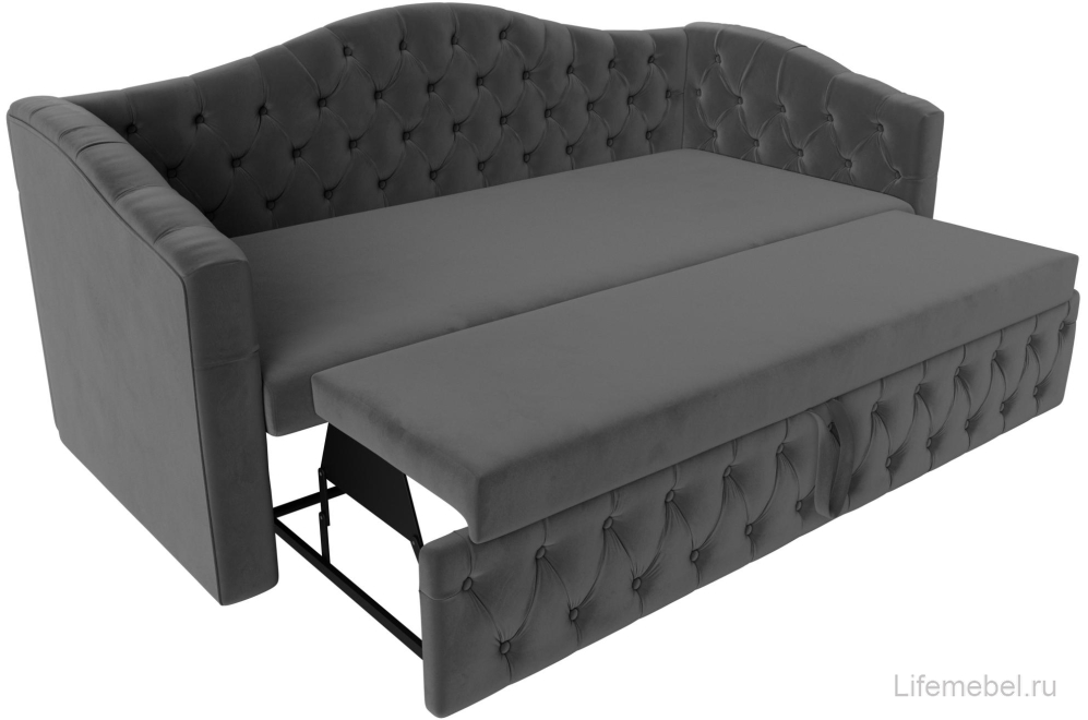 Диван Мечта серый велюр