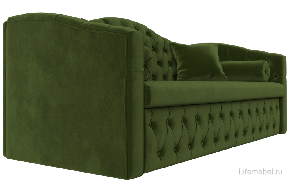 Диван Соната-Софт зеленый микровельвет