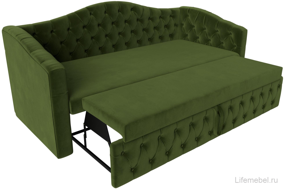 Диван Соната-Софт зеленый микровельвет