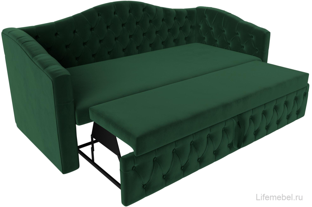 Диван Соната-Софт зеленый велюр