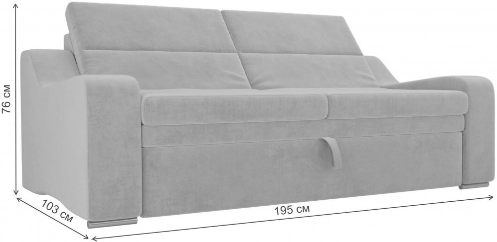 Диван Лира-Нова микровельвет сиреневый