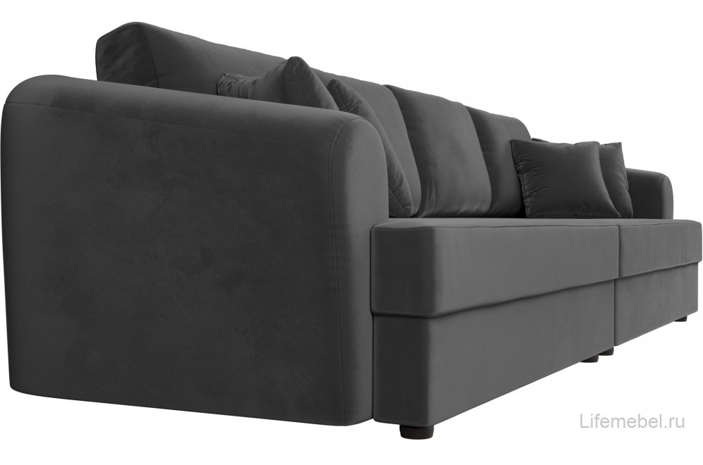 Диван Милтон велюр серый