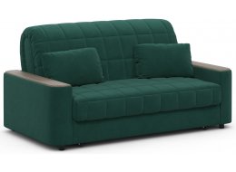 Диван Moon Family №018 120х200 ППУ изумрудный велюр 74-192 / дуб галиано