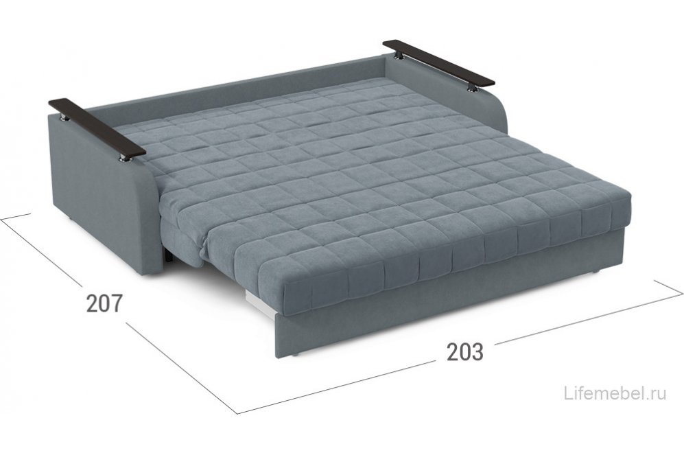 Диван Moon Family 044 180х200 НПБ коричевый велюр 74-14 / венге текстурный