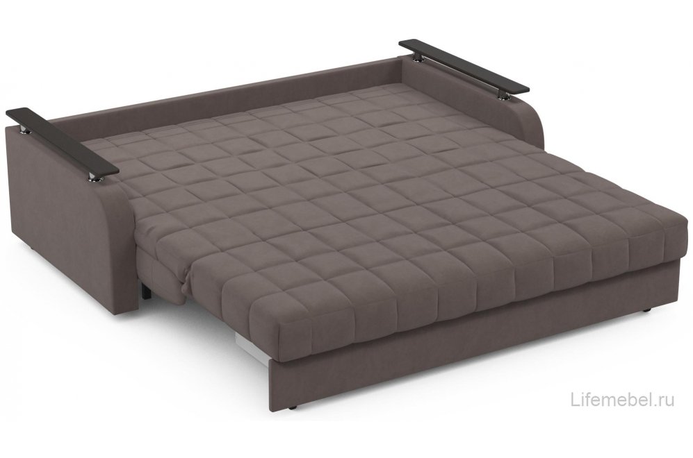 Диван Moon Family 044 180х200 НПБ коричевый велюр 74-14 / венге текстурный