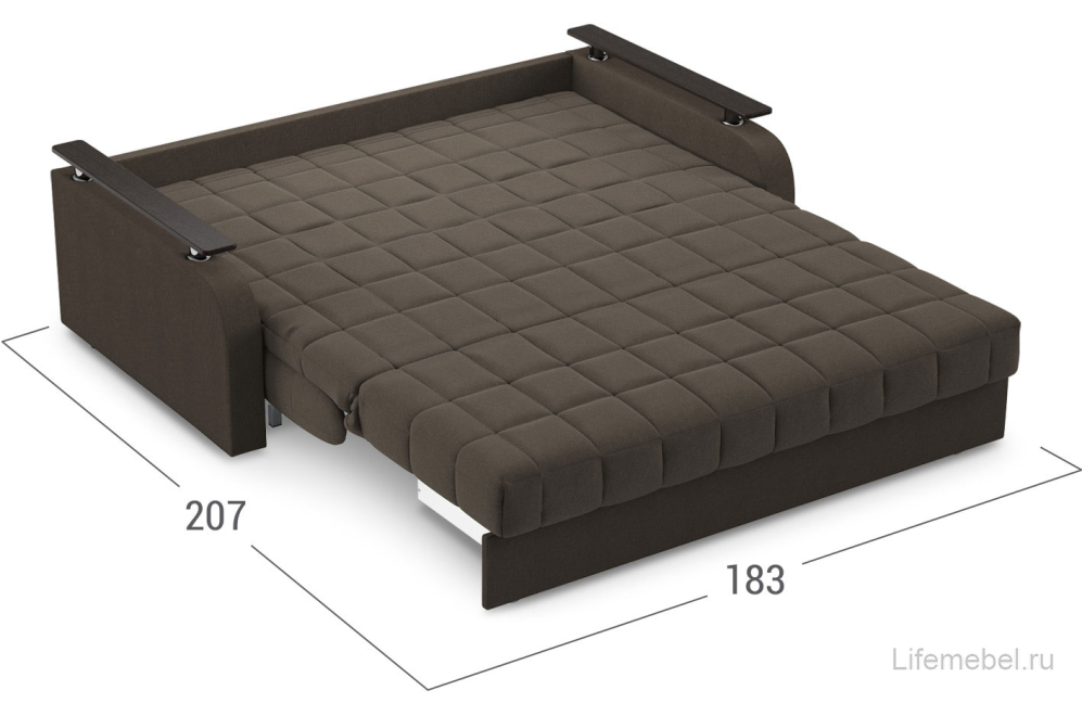 Диван Moon Family 044/Н30Сн+(2)65н 004571 велюр коричневый 74-3