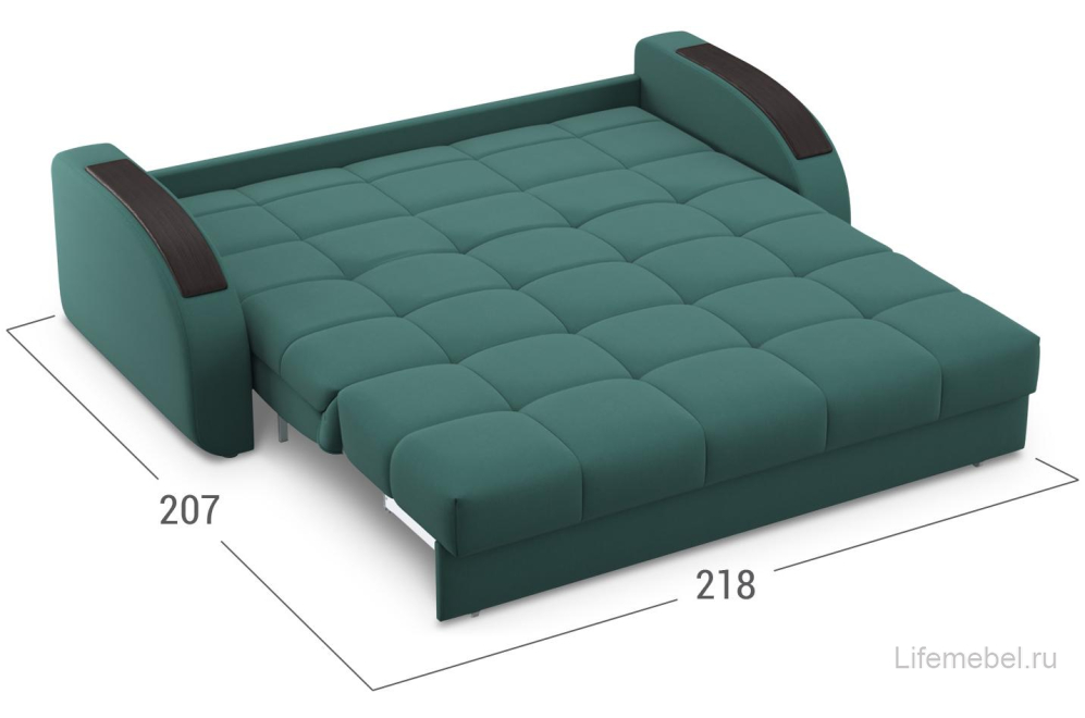 Диван Moon Family 109 218 см с ППУ Н30XL v1+(2)65 н 004790 зеленый