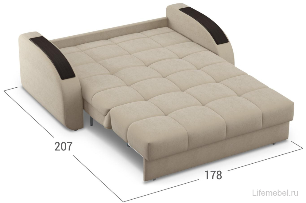Диван Moon Family 109 Н30 Lux v1+(2)65 н 004777 140 велюр бежевый 74-70