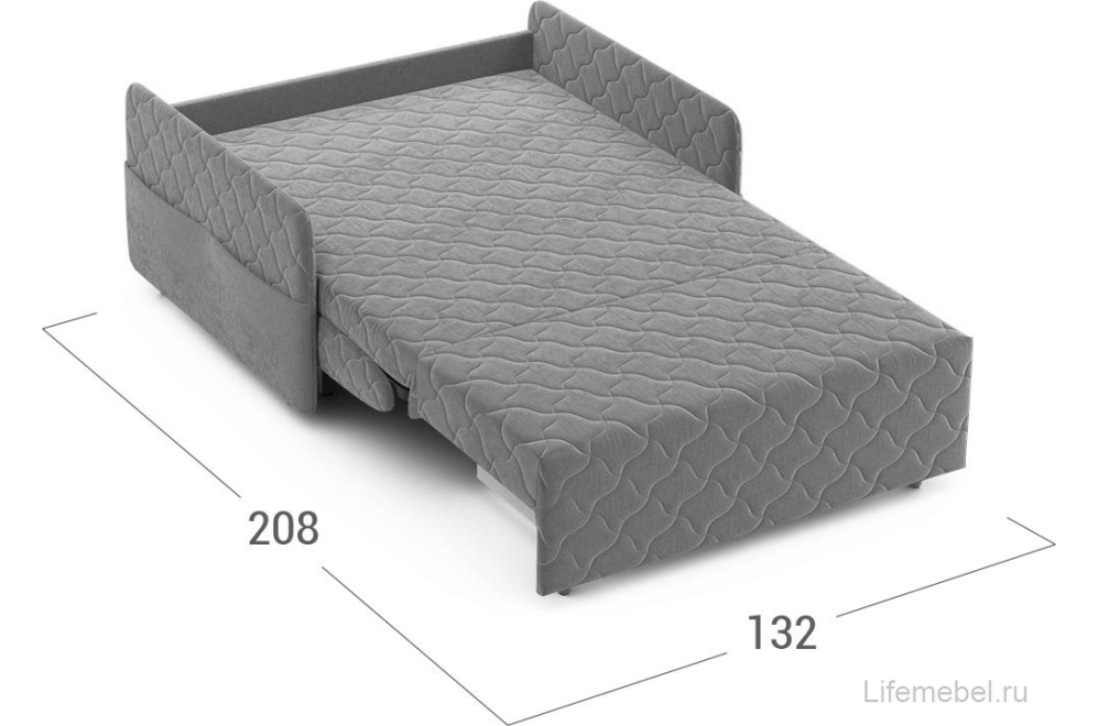 Диван Moon Family 119 / Н20 Lux v1+(2)65 v1 004872 велюр серый 74-4