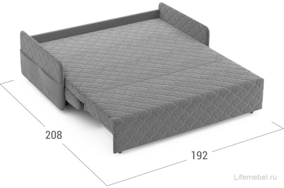 Диван Moon Family 119 / Н30XL Lux v1+(2)65 v1 004902 велюр серый 74-4