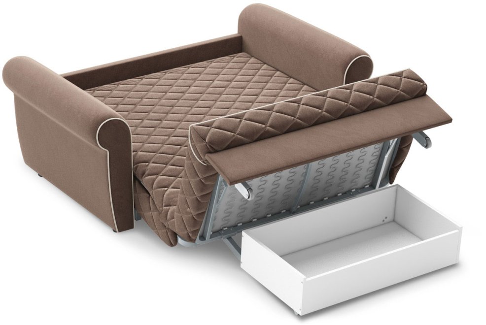 Диван Moon Family 123/Н20а Lux н+(2)65ан 002656 велюр коричневый 74-14