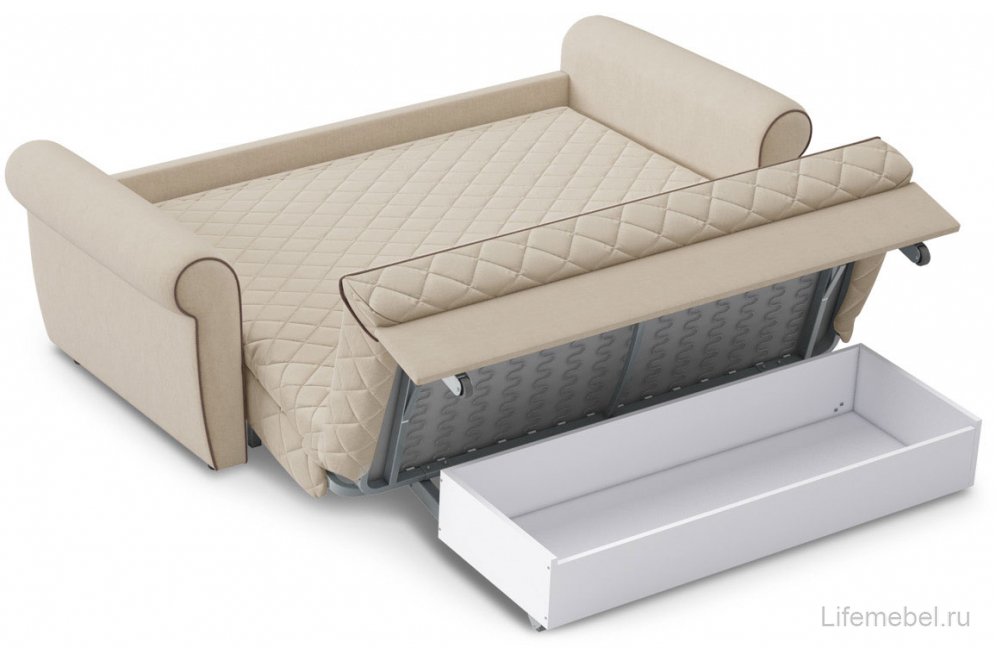 Диван Moon Family 123/Н30Са Lux н+(2)65ан 002660 велюр бежевый 74-1