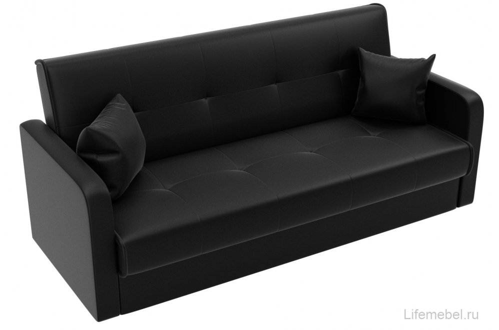 Диван Альта-Софт эко кожа черный