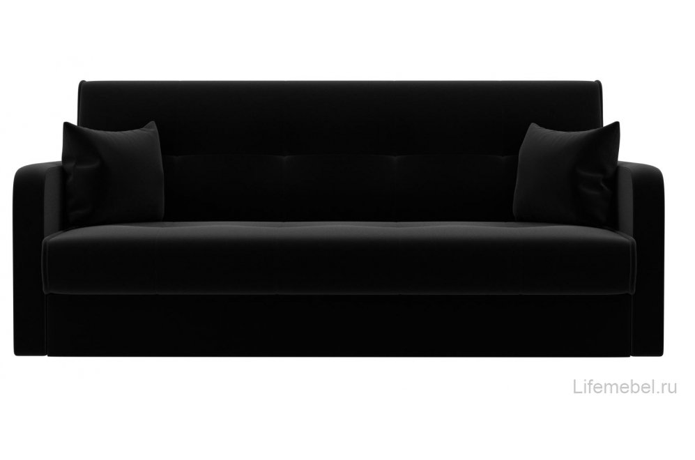 Диван Альта-Софт микровельвет черный
