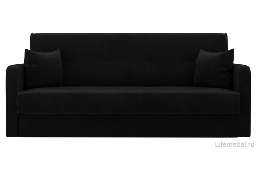 Диван Альта-Софт велюр черный