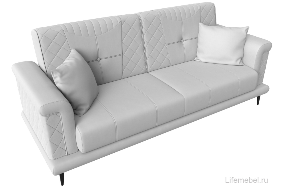 Диван Неаполь белая экокожа