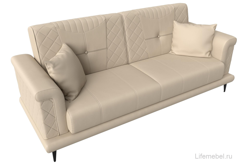 Диван Неаполь бежевая экокожа
