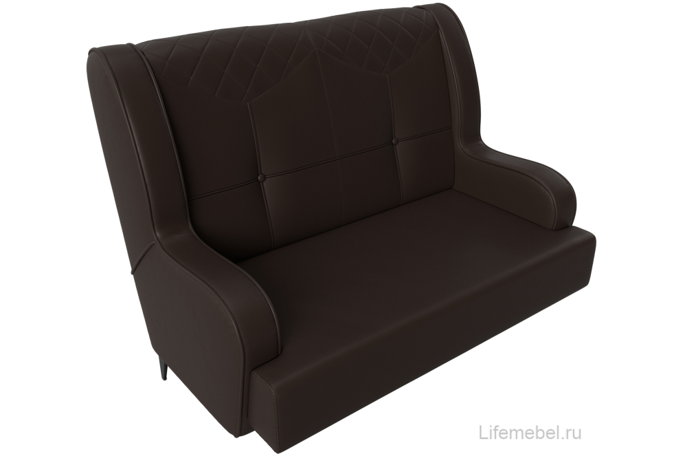 Диван Прайм-Нова коричневая экокожа