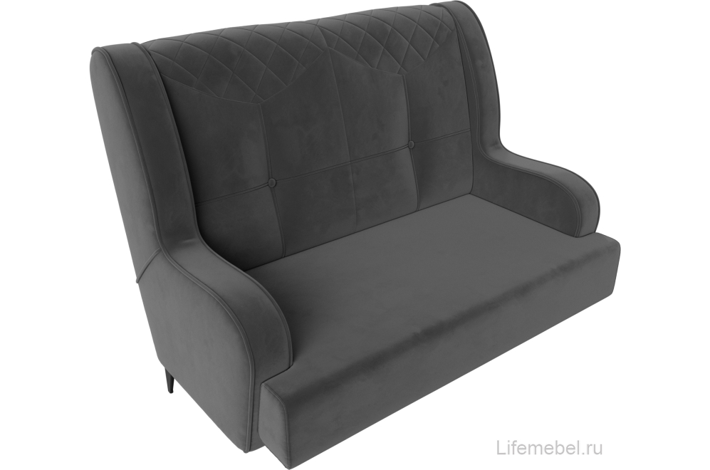 Диван Прайм-Нова серый велюр