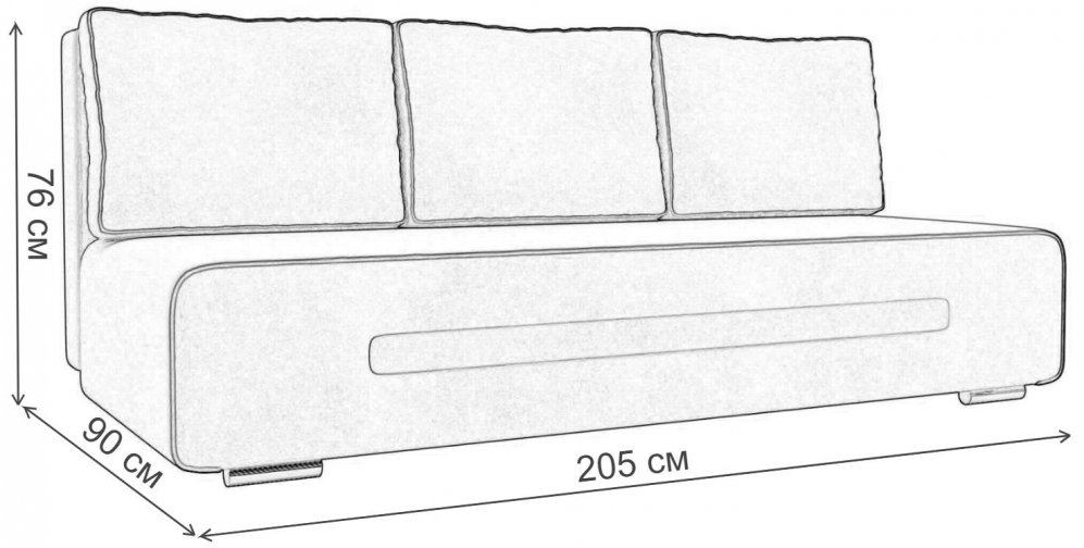 Диван Приам велюр бирюза
