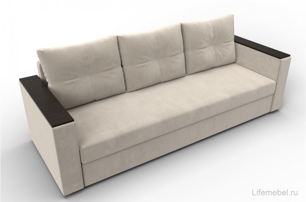 Диван Дельта-Прайм без стола бежевый микровельвет