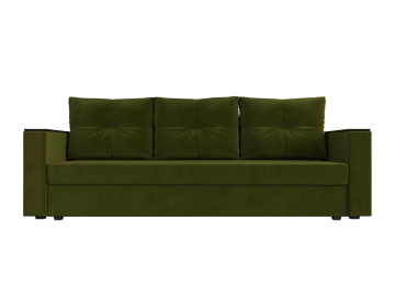 Диван-кровать Атланта без стола зеленый микровельвет