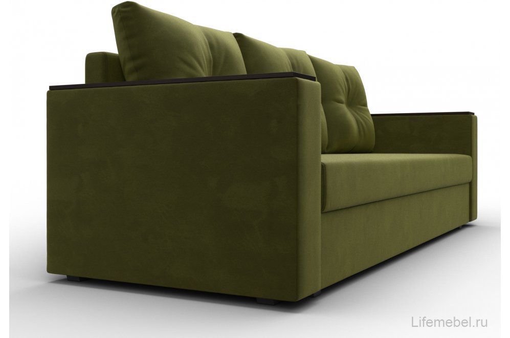 Диван Атланта без стола зеленый микровельвет