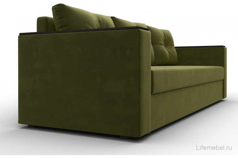 Диван Дельта-Прайм без стола зеленый микровельвет