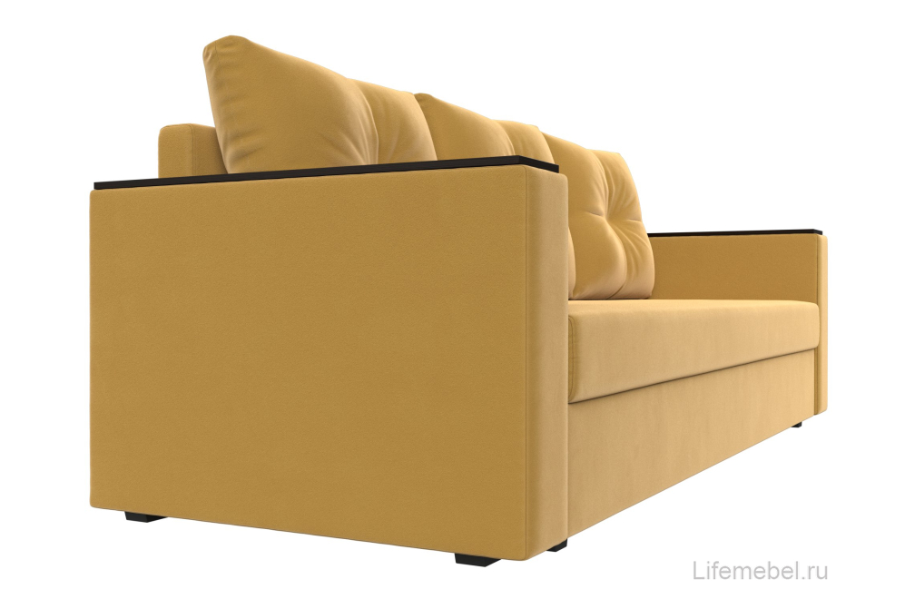 Диван Атланта без стола желтый микровельвет