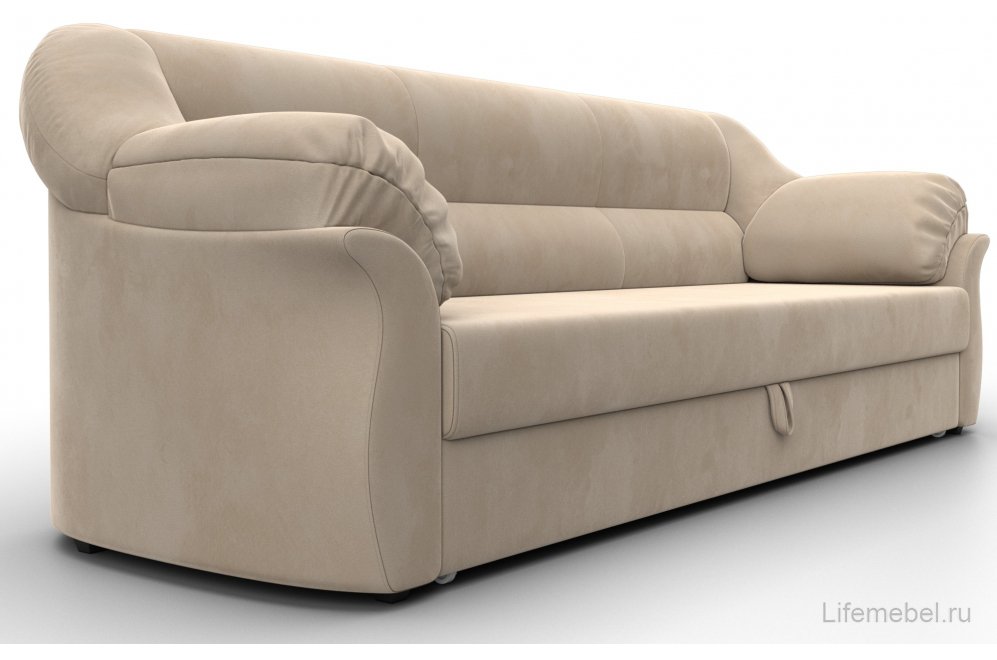 Диван Карнелла бежевый велюр