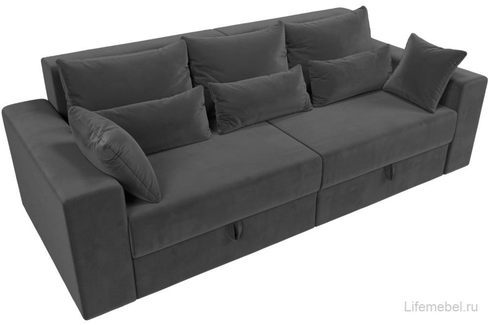 Диван Майами серый велюр